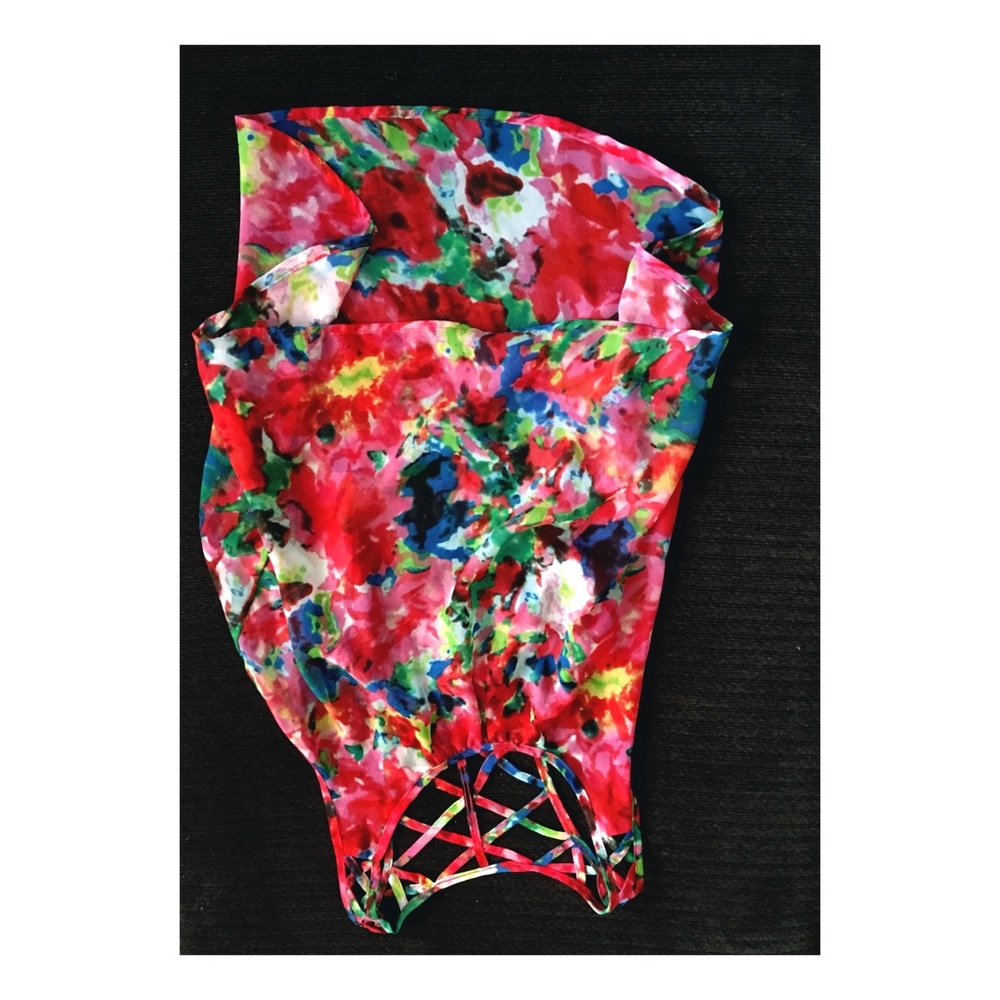 Colorful shear tank top